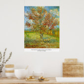 Roze Perzikboom in Blossom door Vincent van Gogh Poster (Keuken)