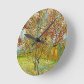 Roze Perzikboom in Blossom door Vincent van Gogh Ronde Klok (Hoek)