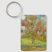 Roze Perzikboom in Blossom door Vincent van Gogh Sleutelhanger (Voorkant)