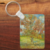 Roze Perzikboom in Blossom door Vincent van Gogh Sleutelhanger (Voorkant)