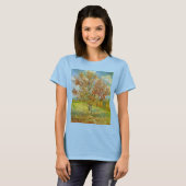 Roze Perzikboom in Blossom door Vincent van Gogh T-shirt (Voorkant volledig)