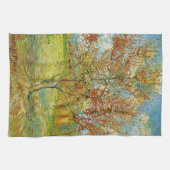 Roze Perzikboom in Blossom door Vincent van Gogh Theedoek (Horizontaal)