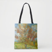 Roze Perzikboom in Blossom door Vincent van Gogh Tote Bag (Voorkant)