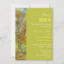  roze perzikboomgraduatie kaart