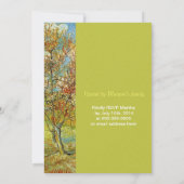  roze perzikboomgraduatie kaart (Achterkant)