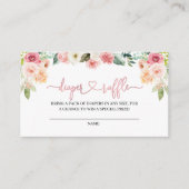 Roze & Perzikflesje - Luierafdichtingskaart Informatiekaartje (Voorkant)