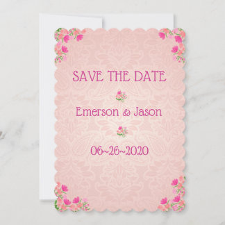 Roze & Perzikgescand Save The Date
