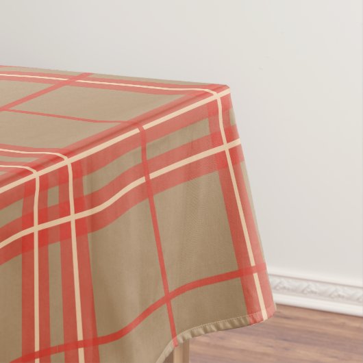 Roze, Perzikkleurig en bruin Tafelkleed (Voorbeeld)