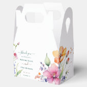 Roze perzikkleurige gele bloemen bedankdoosjes (Geopend)