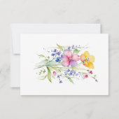 Roze perzikkleurige gele blooms Save the Date Kaar (Achterkant)