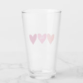 roze & perzikkleurige harten glas (Achterkant)