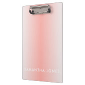 Roze perzikkleurige ombre Eenvoudige plaat Aangepa Klembord (Links)