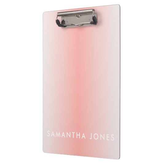 Roze perzikkleurige ombre Eenvoudige plaat Aangepa Klembord (Links)