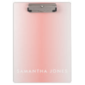 Roze perzikkleurige ombre Eenvoudige plaat Aangepa Klembord (Voorkant)