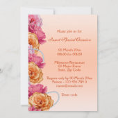 Roze perzikpartij kaart (Achterkant)