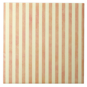 Roze, Perzikpatroon en Cream Stripes Patroon Tegeltje