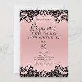 Roze Perzikzwart, 30 30e verjaardag Kaart (Voorkant)