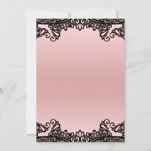 Roze Perzikzwart, 30 30e verjaardag Kaart (Achterkant)