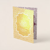 Roze Perzisch Gouden Folie Moslim Bruiloft Uitnodi Kaarten (Voorkant)