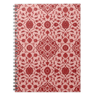 Roze Perzische Bloem Notebook Notitieboek