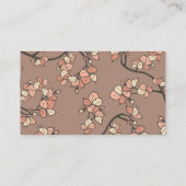 Roze Perzische bloesbloem Aziatische bruiloft Plaatskaartje (Achterkant)