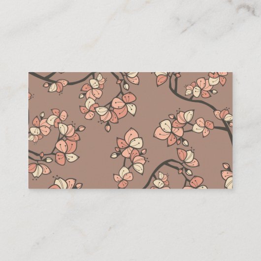 Roze Perzische bloesbloem Aziatische bruiloft Plaatskaartje (Achterkant)