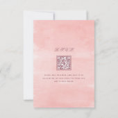 Roze Perzische bloesems Romantische Florals Asian RSVP Kaartje (Achterkant)