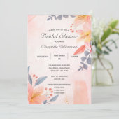 Roze perzure blauwe koraal Vrijgezellenfeest Kaart (Staand voorkant)