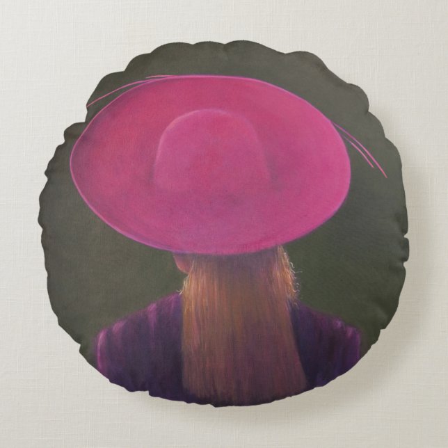 Roze Pet 2014 Rond Kussen (Voorkant)