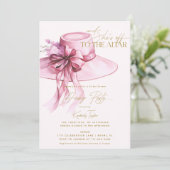 Roze Pet Derby Vrijgezellenfeest Kaart (Staand voorkant)