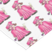 Roze Pet en Gown School Afstuderen Girl Diploma Tafelkleed (Gekanteld)