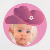 roze pet foto gezicht stickers partij cowboy star (Design 2)