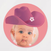 roze pet foto gezicht stickers partij cowboy star (Design 1)
