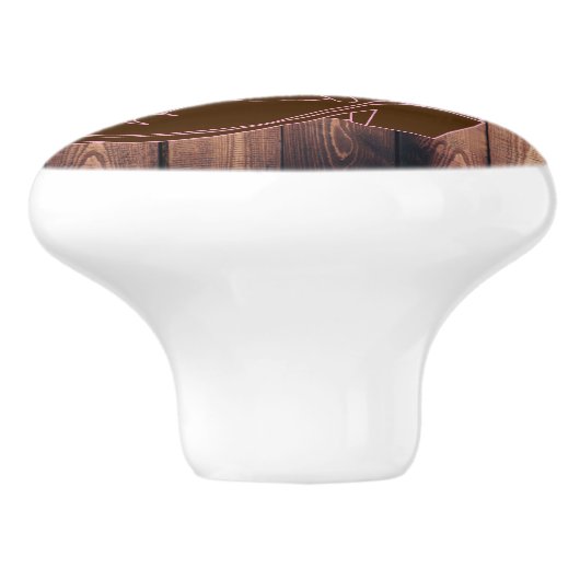 Roze Pet in Roze en Roze land Keramische Knop (Zijkant)