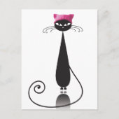 Roze Pet Kitty Cat Briefkaart (Voorkant)