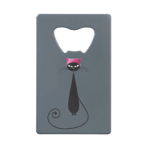 Roze Pet Kitty Cat Creditkaart Flessenopener