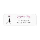 Roze Pet Kitty Cat Etiket (Voorkant)