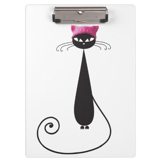 Roze Pet Kitty Cat Klembord (Voorkant)