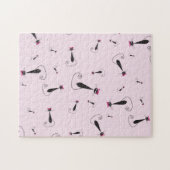 Roze Pet Kitty Cat Legpuzzel (Horizontaal)