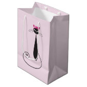 Roze Pet Kitty Cat Medium Cadeauzakje (Voorkant Gekanteld)