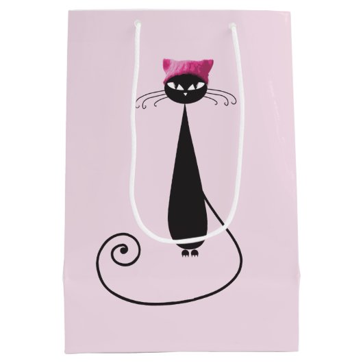 Roze Pet Kitty Cat Medium Cadeauzakje (Achterkant)