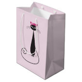 Roze Pet Kitty Cat Medium Cadeauzakje (Achterkant Gekanteld)