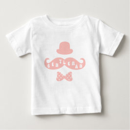 Roze Pet Mustache Casual Baby Boy T-Shirt