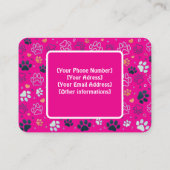  Roze Pet Sitter Visitekaartje (Achterkant)