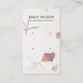 ROZE PETAAL HANDGEMAAKT PAPIER 2 STUD OORBEL DISPL VISITEKAARTJE