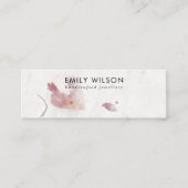 ROZE PETAAL HANDGEMAAKT PAPIER STUD OORBEL DISPLAY MINI VISITEKAARTJE (Voorkant)