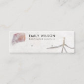 ROZE PETAAL HANDGEMAAKT PAPIER STUD OORBEL DISPLAY MINI VISITEKAARTJE (Voorkant)