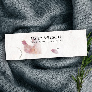 ROZE PETAAL HANDGEMAAKT PAPIER STUD OORBEL DISPLAY MINI VISITEKAARTJE