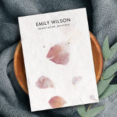 ROZE PETAAL HANDGEMAAKTE PAPIEREN STUD OORBEL DISP VISITEKAARTJE