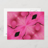 Roze Petal Abstract Briefkaart (Voorkant / Achterkant)